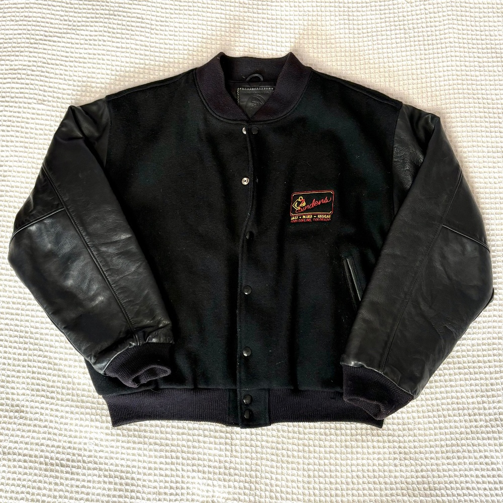 Vintage Golden Bear Black Varsity Jacket - Lindens Jazz Bar- Fort Collins, CO